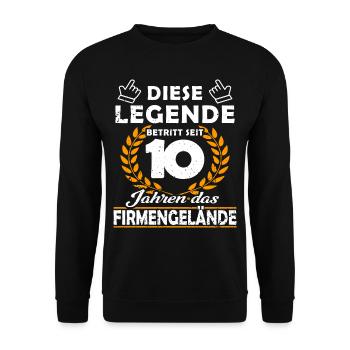 Legend enters 10 years of grounds - company anniversary - Unisex Sweatshirt - black - Front - Alina (178cm) & Michal (187cm)