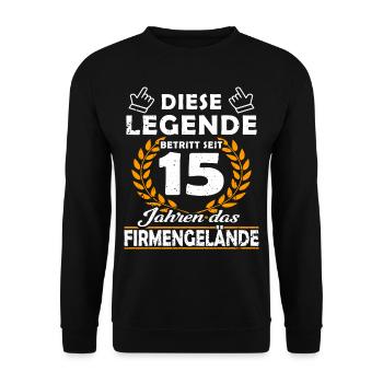 Legend enters 15 years of grounds - company anniversary - Unisex Sweatshirt - black - Front - Alina (178cm) & Michal (187cm)