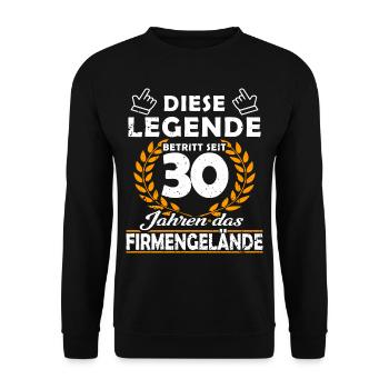 Legend enters 30 years of grounds - Company anniversary - Unisex Sweatshirt - black - Front - Alina (178cm) & Michal (187cm)