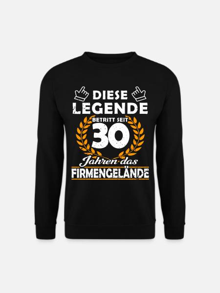 Legende betritt 30 Jahren Gelände - Firmenjubiläum - Unisex Pullover - Schwarz