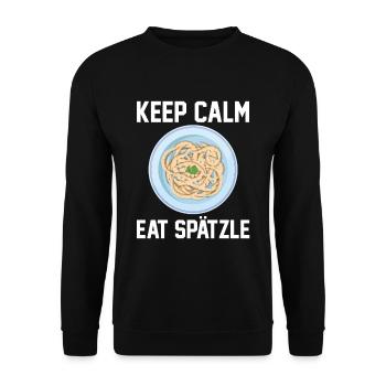Swabian T-Shirts | Swabian Schwabe Gifts - Unisex Sweatshirt - black - Front - Alina (178cm) & Michal (187cm)