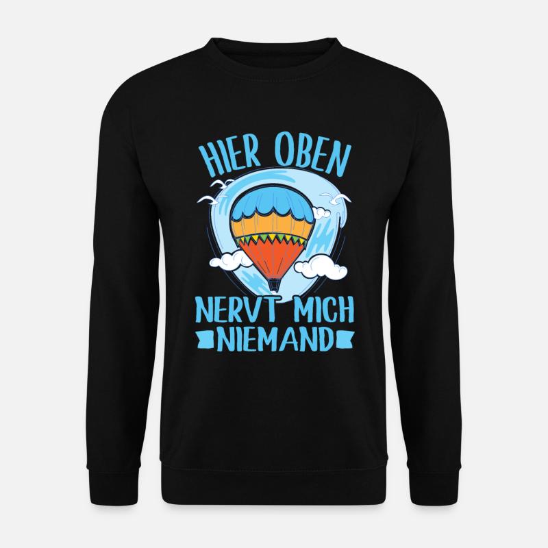 Ballonfahrer Ballonfahrt Heißluftballonfahrer - Unisex Pullover - Schwarz