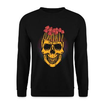 Magic mushrooms - Unisex Pullover - Schwarz - Vorne - Alina (178cm) & Michal (187cm)