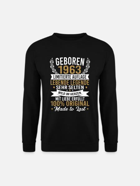 Geboren 1963 - Unisex Pullover - Schwarz