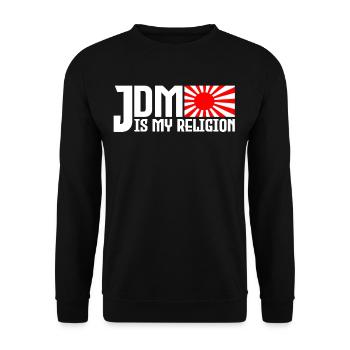 JDM est ma religion Motorsport Auto Tuning - Sweat-shirt Unisexe - noir - Devant - Alina (178cm) & Michal (187cm)