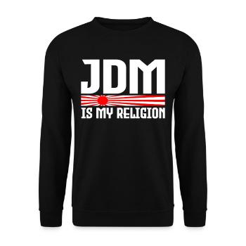 JDM est ma religion Motorsport Auto Tuning - Sweat-shirt Unisexe - noir - Devant - Alina (178cm) & Michal (187cm)