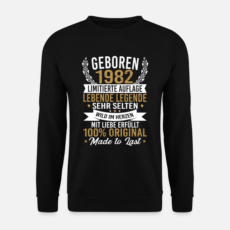 Geboren 1982 - Unisex Pullover - Schwarz