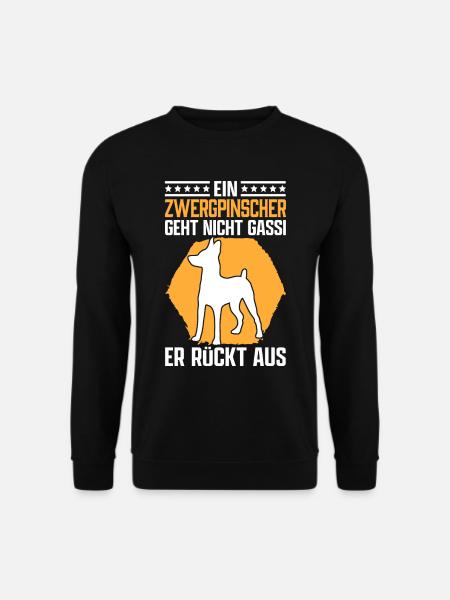 Zwergpinscher Gassi gehen Pinscher Rehpinscher - Unisex Pullover - Schwarz