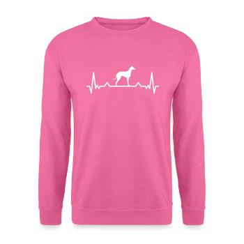 Galgo Espanol Herzschlag spanischer Windhund - Unisex Pullover - Pink - Vorne