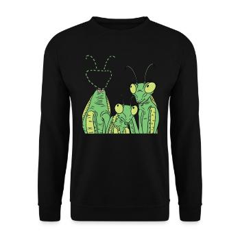 Mante religieuse Mante Mante - Sweat-shirt Unisexe - noir - Devant - Alina (178cm) & Michal (187cm)