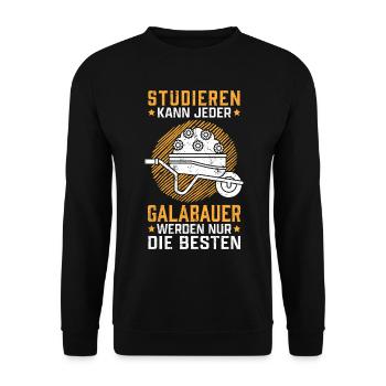 Galabauer studieren Landschaftsgärtner Galabau - Unisex Pullover - Schwarz - Vorne - Alina (178cm) & Michal (187cm)