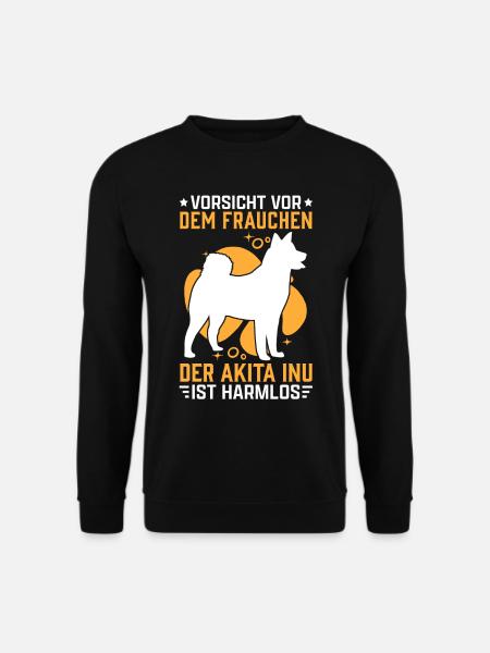 Akita Inu Frauchen japanischer Hund Besitzerin - Unisex Pullover - Schwarz