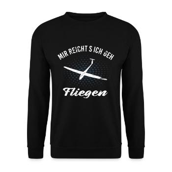 Mir reichts ich geh Fliegen - Unisex Pullover - Schwarz - Vorne - Alina (178cm) & Michal (187cm)