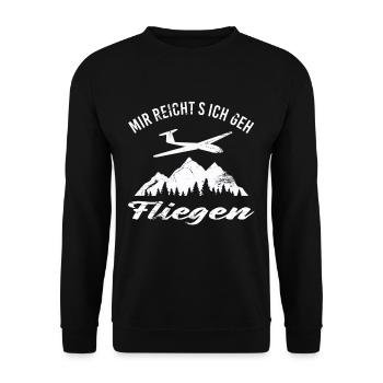 Mir reichts ich geh Fliegen - Unisex Pullover - Schwarz - Vorne - Alina (178cm) & Michal (187cm)