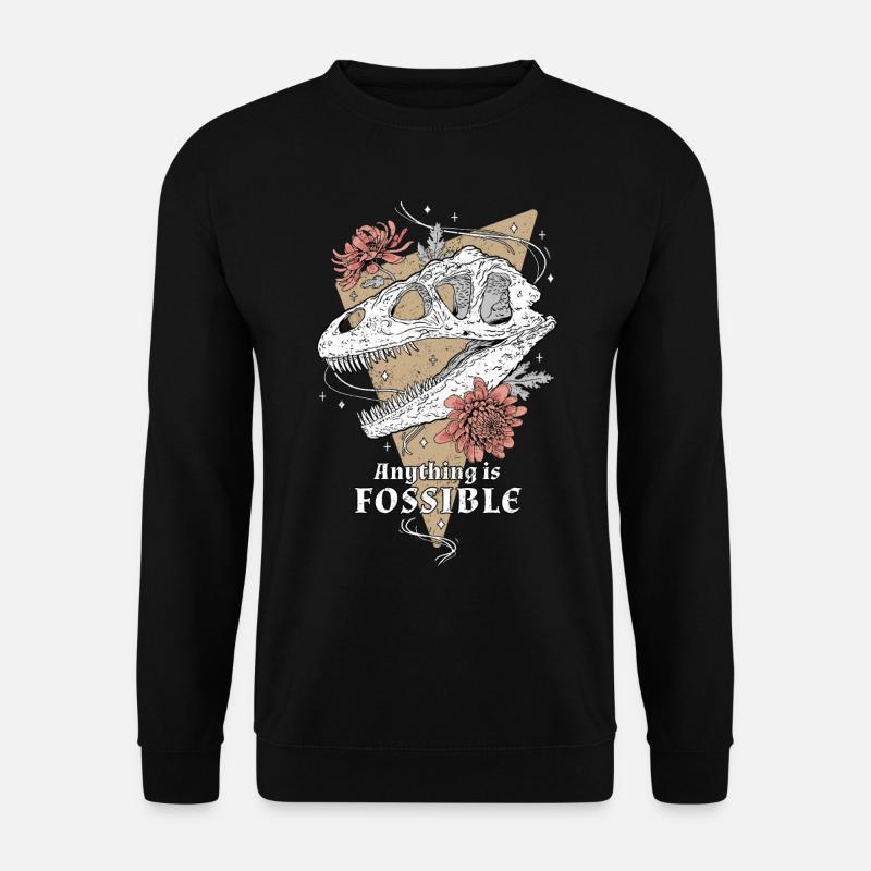Fossil Paläontologie Paläontologe Archäologie - Unisex Pullover - Schwarz