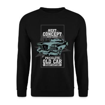 Car Lovers Old Car Retro Hot Rod Oldtimer - Unisex Sweatshirt - black - Front - Alina (178cm) & Michal (187cm)