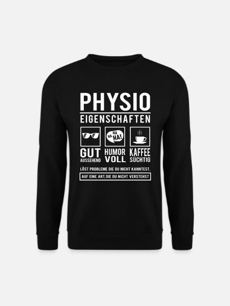 Physio Eigenschaften Physiotherapeut - Unisex Pullover - Schwarz