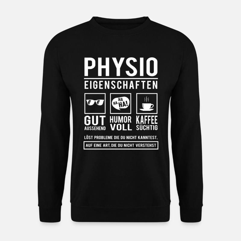 Physio Eigenschaften Physiotherapeut - Unisex Pullover - Schwarz
