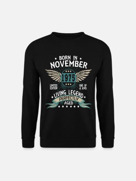 Born in November 1975 - Unisex Pullover - Schwarz
