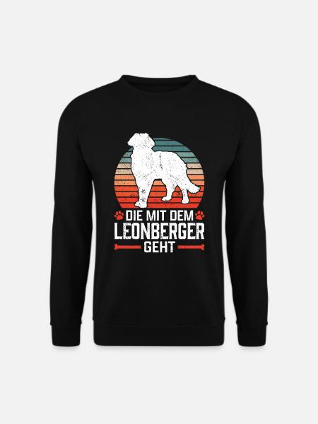 Die mit dem Leonberger geht Leonberg Hund - Unisex Pullover - Schwarz