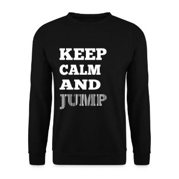 Sky Diving Parachute Keep Calm And Jump Skydiver - Unisex Sweatshirt - black - Front - Alina (178cm) & Michal (187cm)