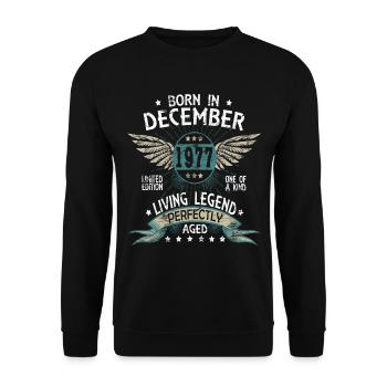 Légendes nées en décembre 1977 - Sweat-shirt Unisexe - noir - Devant - Alina (178cm) & Michal (187cm)