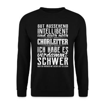 Chorleiter Gutaussehend Orchester Chor Dirigent - Unisex Pullover - Schwarz - Vorne - Alina (178cm) & Michal (187cm)