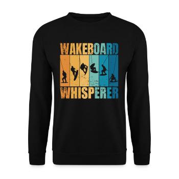 Wakeboard Whisperer Wakeboarding Wakeboarder - Unisex Sweatshirt - black - Front - Alina (178cm) & Michal (187cm)