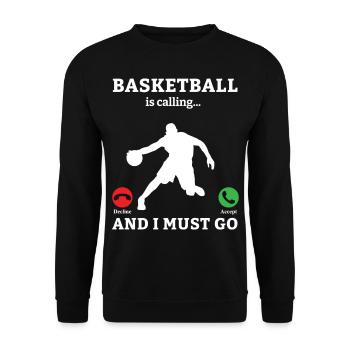 Basketball Basketball Basketball Team - Unisex Sweatshirt - black - Front - Alina (178cm) & Michal (187cm)
