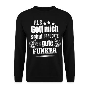 Amateurfunk Hobby Funker Lustig Amateurfunker - Unisex Pullover - Schwarz - Vorne - Alina (178cm) & Michal (187cm)