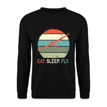 Planeur et vol à voile - Sweat-shirt Unisexe - noir - Devant - Alina (178cm) & Michal (187cm)