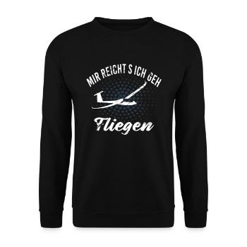 Mir reichts ich geh Fliegen - Unisex Pullover - Schwarz - Vorne - Alina (178cm) & Michal (187cm)