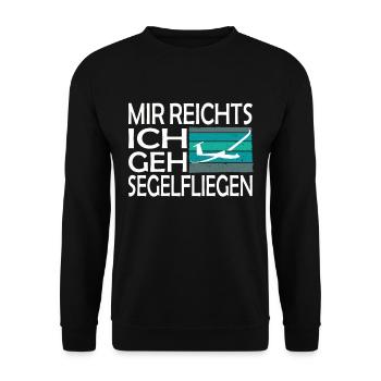 Segelflieger und Segelfliegen - Unisex Pullover - Schwarz - Vorne - Alina (178cm) & Michal (187cm)