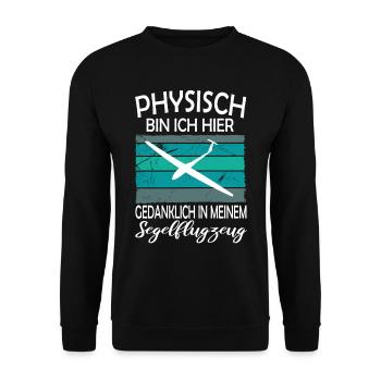Segelflieger und Segelfliegen - Unisex Pullover - Schwarz - Vorne - Alina (178cm) & Michal (187cm)