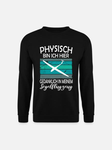 Segelflieger und Segelfliegen - Unisex Pullover - Schwarz