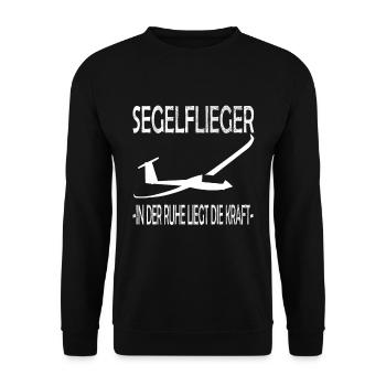 Segelflieger und Segelfliegen - Unisex Pullover - Schwarz - Vorne - Alina (178cm) & Michal (187cm)