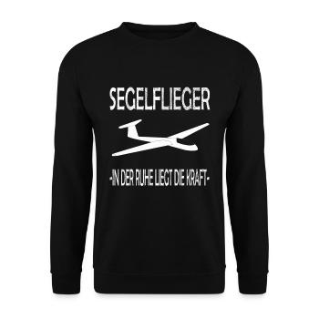 Segelflieger und Segelfliegen - Unisex Pullover - Schwarz - Vorne - Alina (178cm) & Michal (187cm)