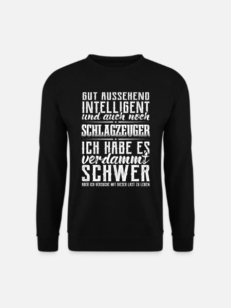 Schlagzeug Drumsticks Drummer Schlagzeuger - Unisex Pullover - Schwarz