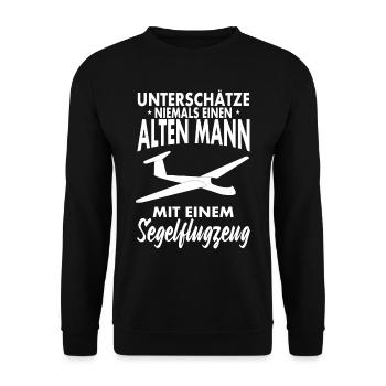 Segelfliegen und Segelflieger - Unisex Pullover - Schwarz - Vorne - Alina (178cm) & Michal (187cm)