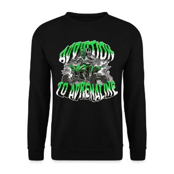 Quad quad bikers - Unisex Sweatshirt - black - Front - Alina (178cm) & Michal (187cm)