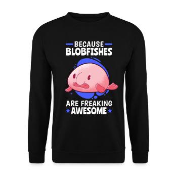 Blobfish are fantastically ugly blobfish - Unisex Sweatshirt - black - Front - Alina (178cm) & Michal (187cm)