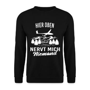 Segelfliegen und Segelflieger - Unisex Pullover - Schwarz - Vorne - Alina (178cm) & Michal (187cm)
