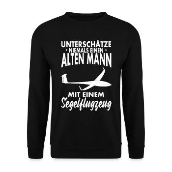 Segelfliegen und Segelflieger - Unisex Pullover - Schwarz - Vorne - Alina (178cm) & Michal (187cm)