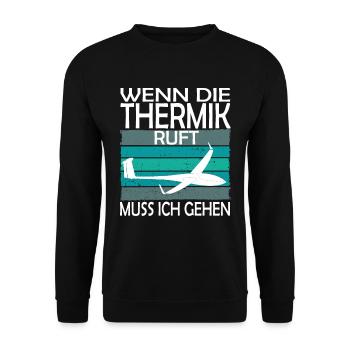 Segelfliegen und Segelflieger - Unisex Pullover - Schwarz - Vorne - Alina (178cm) & Michal (187cm)