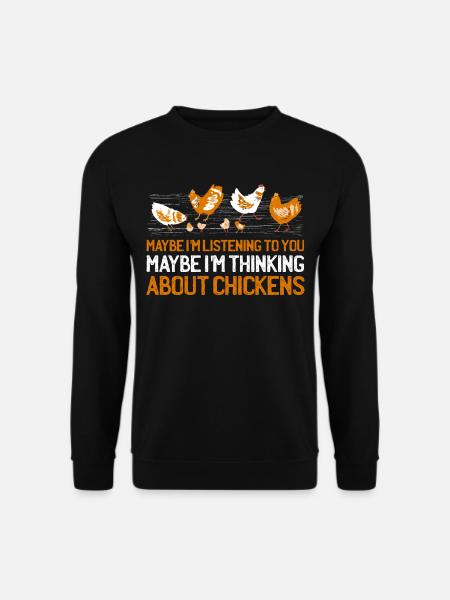 Hühner Huhn Hühnerzüchter - Unisex Pullover - Schwarz