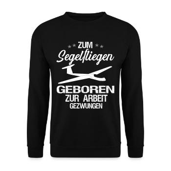 Segelfliegen und Segelflieger - Unisex Pullover - Schwarz - Vorne - Alina (178cm) & Michal (187cm)