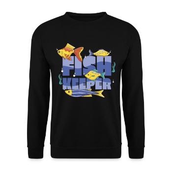 Pisciculteurs Aquarium De pisciculture Fish Keeper - Sweat-shirt Unisexe - noir - Devant - Alina (178cm) & Michal (187cm)
