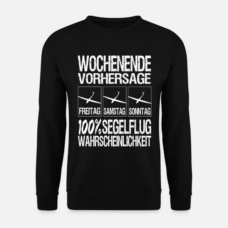 Segelfliegen und Segelflieger - Unisex Pullover - Schwarz