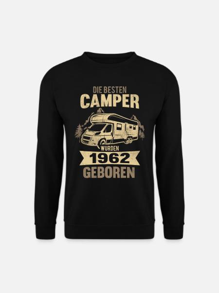 60. Geburtstag Camper 1962 Camping 60 Jahre - Unisex Pullover - Schwarz