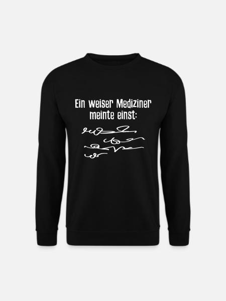 Arzt Handschrift Medizin Mediziner - Unisex Pullover - Schwarz